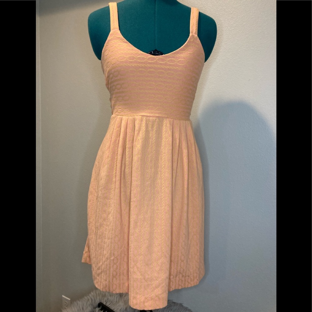 Anthropologie coral dress